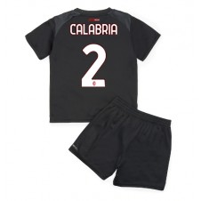 AC Milan Davide Calabria #2 Hemmaställ Barn 2022-23 Korta ärmar (+ Korta byxor)